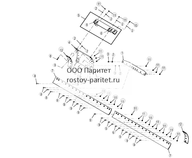 Удлинитель правого отвала (27 дюймов с крепежом 58 дюйма) - ST3681 552.jpg